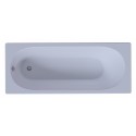 Ванна акриловая Aquatek Оберон 180 x 80 см с фронтальным экраном, вклеенный каркас, белая, слив слева, OBR180-0000002