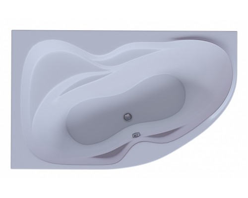 Ванна акриловая Aquatek Вега 170 x 105 см с фронтальным экраном, вклеенный каркас, белая, левая, VEG170-0000066