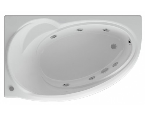 Ванна гидромассажная акриловая Aquatek Бетта 170 x 97 см, с гидромассажем standard (пневмоуправление), с фронтальным экраном+спинной массаж 6 форсунок