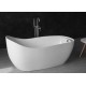 Акриловая ванна BelBagno BB205-1700-800, 170 х 80 см, с каркасом и сливом-переливом, белая
