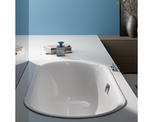 Ванна стальная Bette Lux Oval 3466-000 180 х 80 х 45 см с шумоизоляцией, белая (для удлиненного слива-перелива)