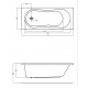 Ванна акриловая Cersanit Nike 170 x 70 см, прямоугольная, белая, 63347