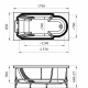 Ванна акриловая Fra Grande Анабель, 170 х 85 см