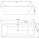 Ванна акриловая Grossman 180 x 80 см, отдельностоящая, белая, GR-1901