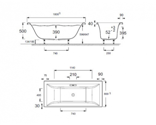 Акриловая ванна Jacob Delafon Evok 180x80 E60269RU-00