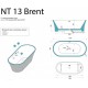 Ванна акриловая NTBagno Brent NT13, 170 х 80 см