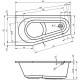 Ванна гидромассажная Riho Delta 150 x 80 см, BLISS, левая/правая