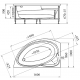 Ванна акриловая Vannesa Модерна 160 100 (Moderna) L/R