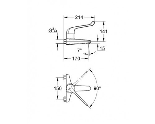 Смеситель Grohe Euroeco Speсial, 32823000 для раковины медицинский