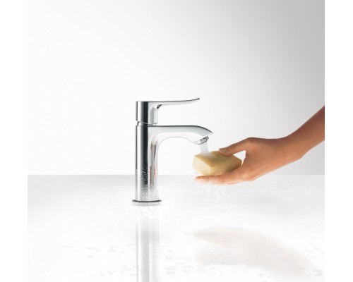 Смеситель Hansgrohe Metris 31088000 для раковины, со сливным гарнитуром