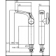 Смеситель Ideal Standard Melange A4266AA одноручковый для умывальника Vessel, под 1 отверстие, гибкая подводка, хром