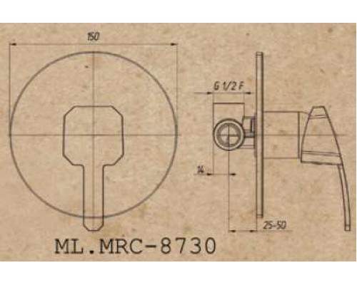Смеситель Migliore Mercury ML.MRC-8730 для душа, хром