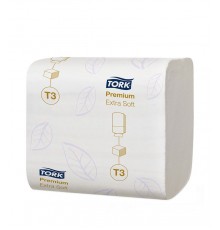 Листовая туалетная бумагаTork Premium 114276 T3 мягкая, блок: 30 уп. по 252 шт