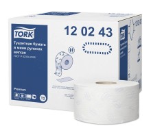 Туалетная бумага Tork Premium 120243 T2 в мини-рулонах мягкая, блок: 12 рулонов