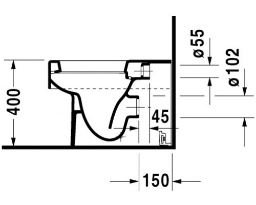 Приставной унитаз Duravit Vero 2117090000