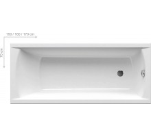 Акриловая ванна Ravak Classic 150х70 см, белая, C521000000