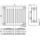 Радиатор стальной Elsen ERV 220510 тип 22, боковое подключение, ERV220510