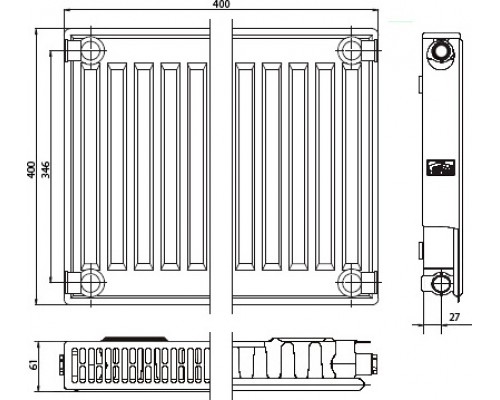 Радиатор стальной Kermi FKO 110404 тип 11