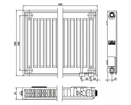 Радиатор стальной Kermi FTV 110304 тип 11