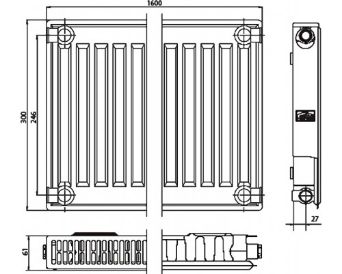 Радиатор стальной Kermi FKO 110316 тип 11
