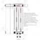 Радиатор биметаллический Rifar Alp Ventil 500 14 секций, нижнее подключение левое