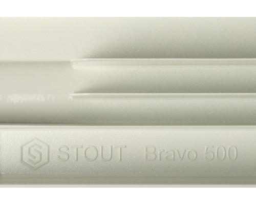Радиатор алюминиевый Stout Bravo SRA-0110-050012 12 секций, боковое подключение, SRA-0110-050012