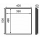 Сантехнический люк Слава Хаммер, ширина 40 см, высота 50 см, алюминиевый, под плитку