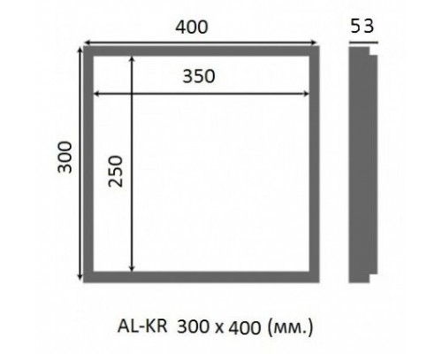 Сантехнический люк Люкер AL-KR, ширина 40 см, высота 30 см, под плитку