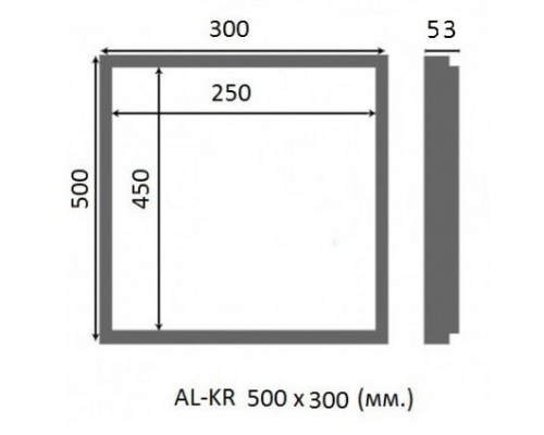 Сантехнический люк Люкер AL-KR, ширина 30 см, высота 50 см, под плитку