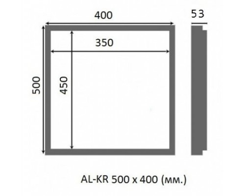 Сантехнический люк Люкер AL-KR, ширина 50 см, высота 40 см, под плитку