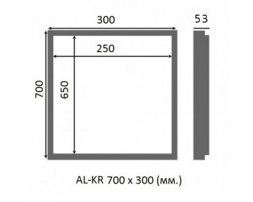 Сантехнический люк Люкер AL-KR, ширина 30 см, высота 70 см, под плитку