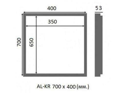 Сантехнический люк Люкер AL-KR, ширина 40 см, высота 70 см, под плитку