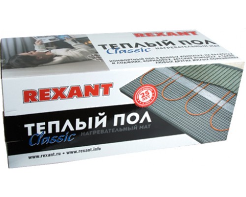 Теплый пол Rexant Classic RNX -6,0-900: площадь обогрева 6 кв.м., мощность 900 Вт (51-0510-2)