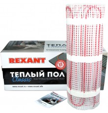 Теплый пол Rexant Classic RNX-12,0-1800: площадь обогрева 12 кв.м., мощность 1800 Вт