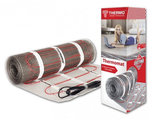 Теплый пол Thermo Thermomat TVK-130/0,6: площадь обогрева 0.6 кв.м., мощность 85 Вт