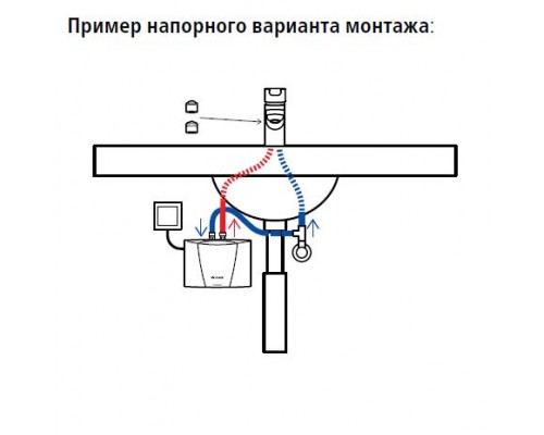 Водонагреватель проточный Clage MCX 4, 4.1 кВт, однофазный