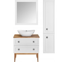 Комплект мебели для ванной ASB-Woodline Каталина 80 "White"