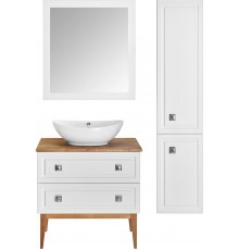Комплект мебели для ванной ASB-Woodline Каталина 80 "White"
