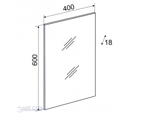 Зеркало Emmy Сатин 40 на подложке из ЛДСП