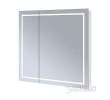 Зеркальный шкаф Emmy РОДОС 80 с подсветкой (2 двери)