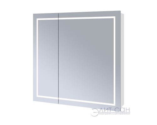 Зеркальный шкаф Emmy РОДОС 80 с подсветкой (2 двери)