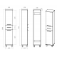 Шкаф - пенал Misty Терра - 40 с 1 ящ. белый левый П-Тер0504001-1ЯЛ