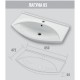 Тумба под раковину Misty Джулия 85 тумба подвесная оранжевая Л-Джу01085-1310По