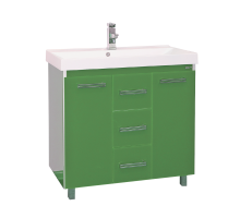 Тумба под раковину Misty Джулия Qvatro - 90 тумба с 3-мя ящиками салатовая Л-Джк01090-0710Пр3Я