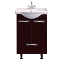 Тумба под раковину Misty Жасмин - 55 Тумба с ниж.ящ. черная пленка П-Жас01055-022Ня