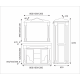 Тумба под раковину Misty Барокко 100 Тумба прямая белая патина Л-Бар01100-013Пр