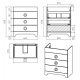 Тумба под раковину Misty Лейла - 70 с 3 ящ. песочная Пр-Лей06070-05113Я