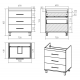 Тумба под раковину Misty Терра - 70 с 3 ящ. белая П-Тер01070-0113Я