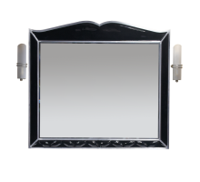 Зеркало Misty Анжелика - 100 Зеркало черн. сусальн. серебро со светильниками Л-Анж02100-421Св