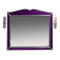 Зеркало Misty Анжелика - 100 Зеркало сиреневоесусальное серебро со светильниками Л-Анж02100-411Св